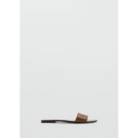 Leather sandals with a wide strap