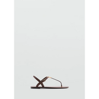 Leather Sandals With Metallic Detail