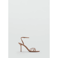 Crossed Strap Heeled Sandal