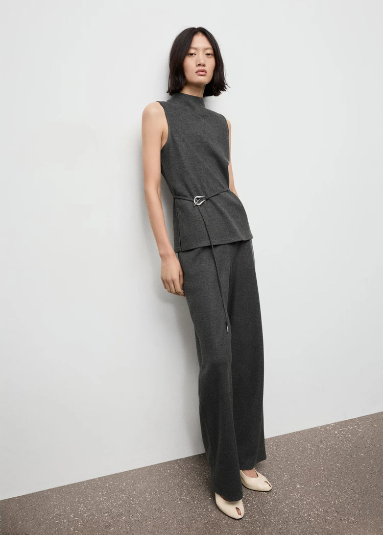 Straight Fit Trousers With Elastic Waist