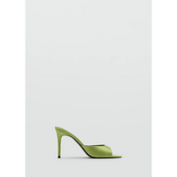 Satin-Effect Heeled Sandals