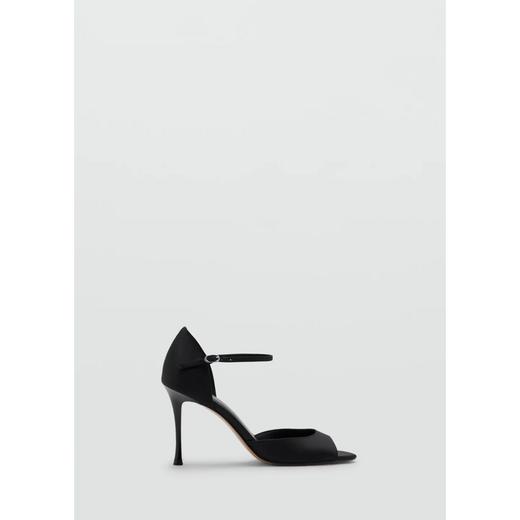 Satin High-Heeled Sandal