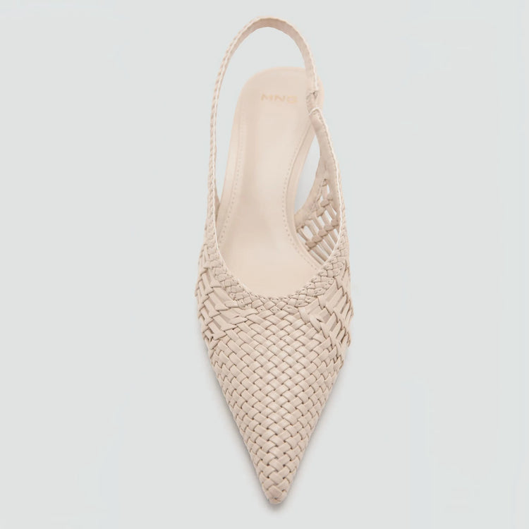 Woven Toe Cap Heeled Shoes