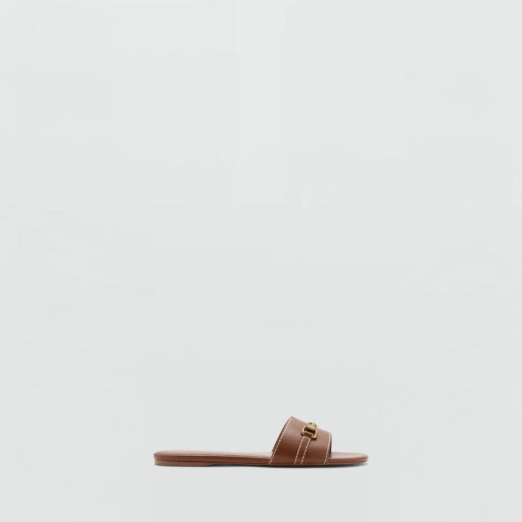 Metallic Detail Strap Sandal