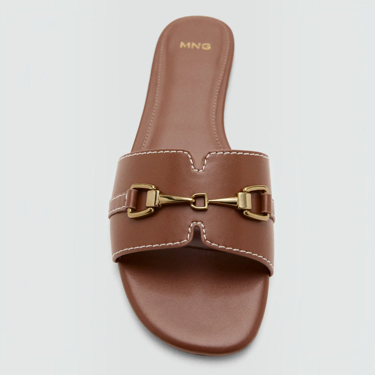 Metallic Detail Strap Sandal