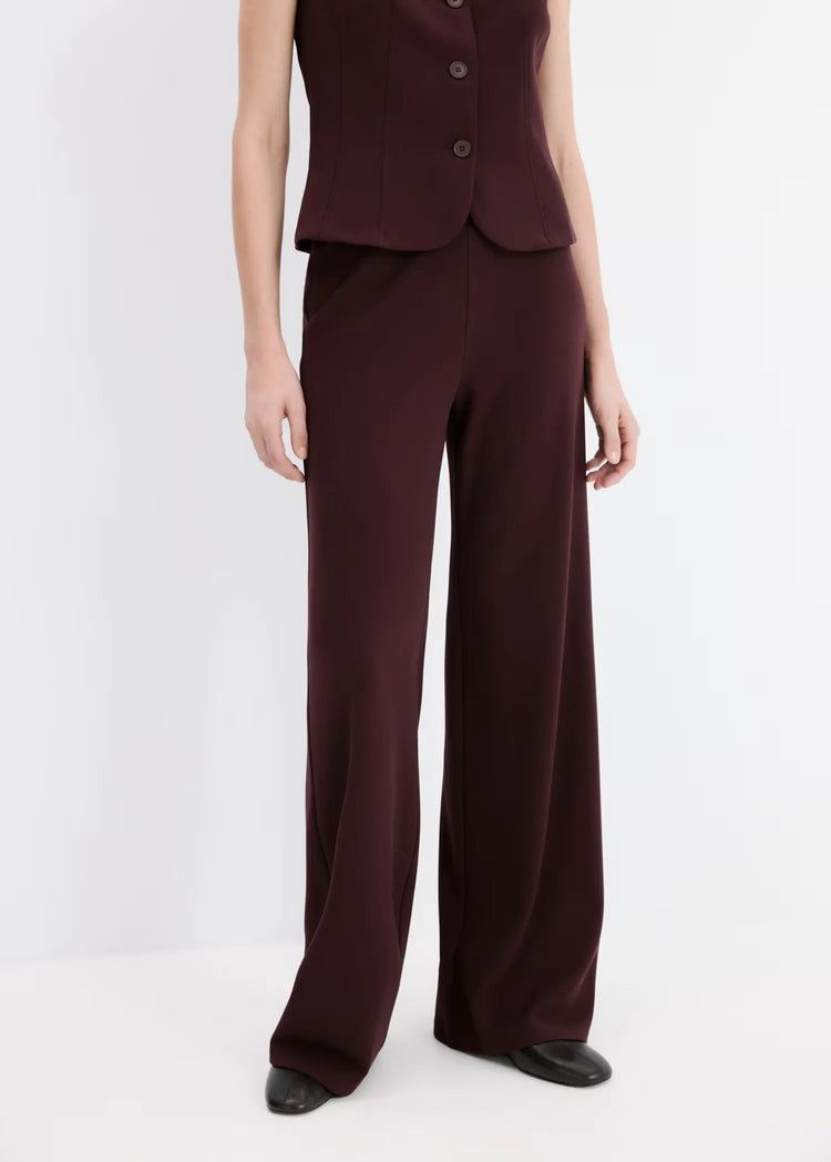Elastic Straight Trousers