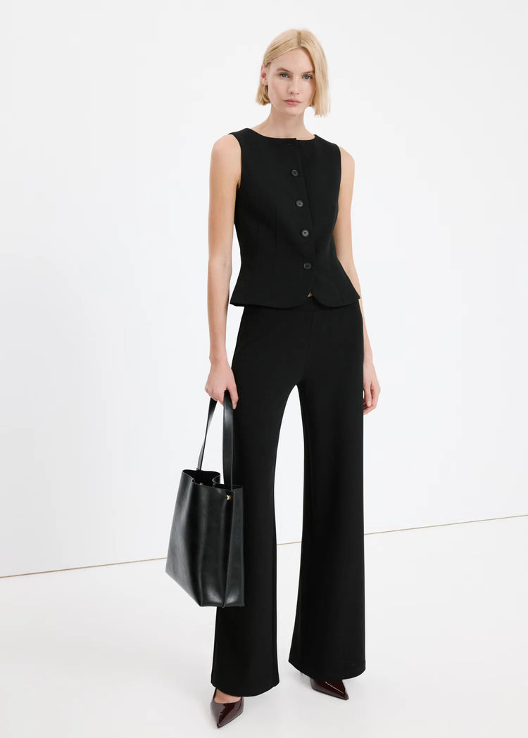 Straight Low-Rise Suit Trousers
