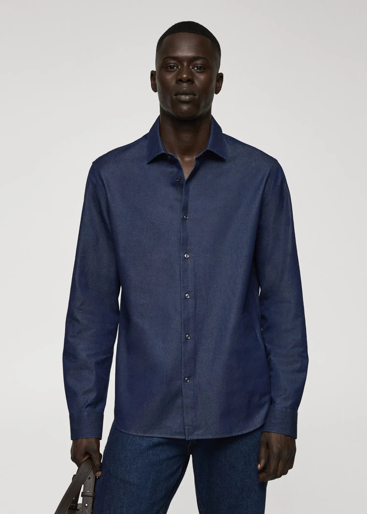Regular Fit Cotton Chambray Shirt