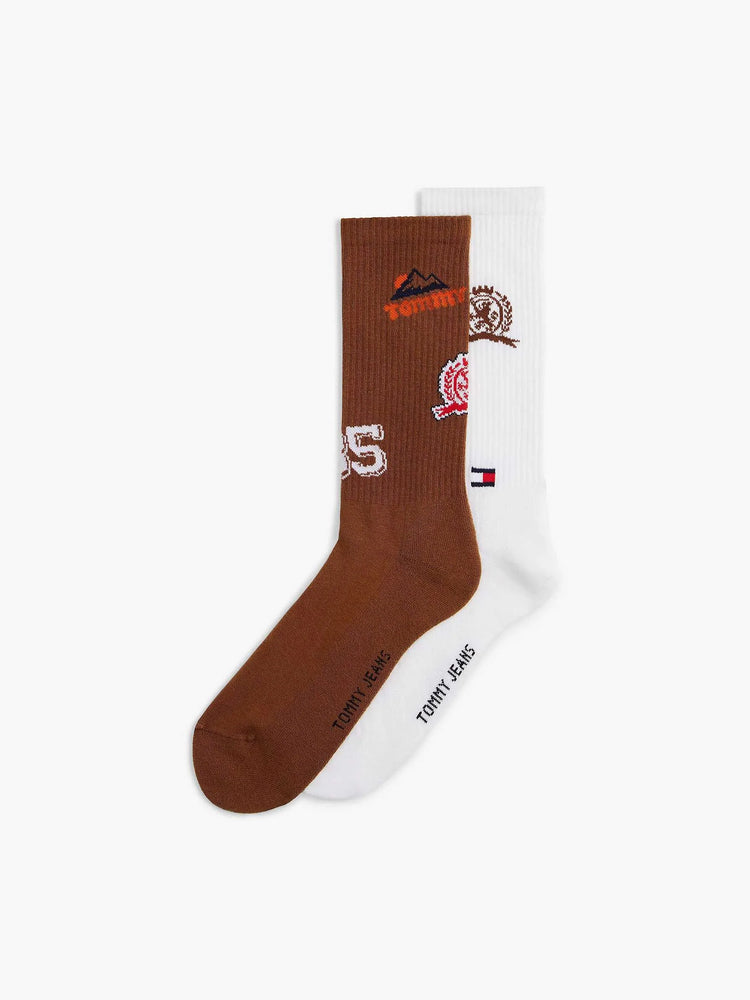 2 Pack Embroidery Logo Socks