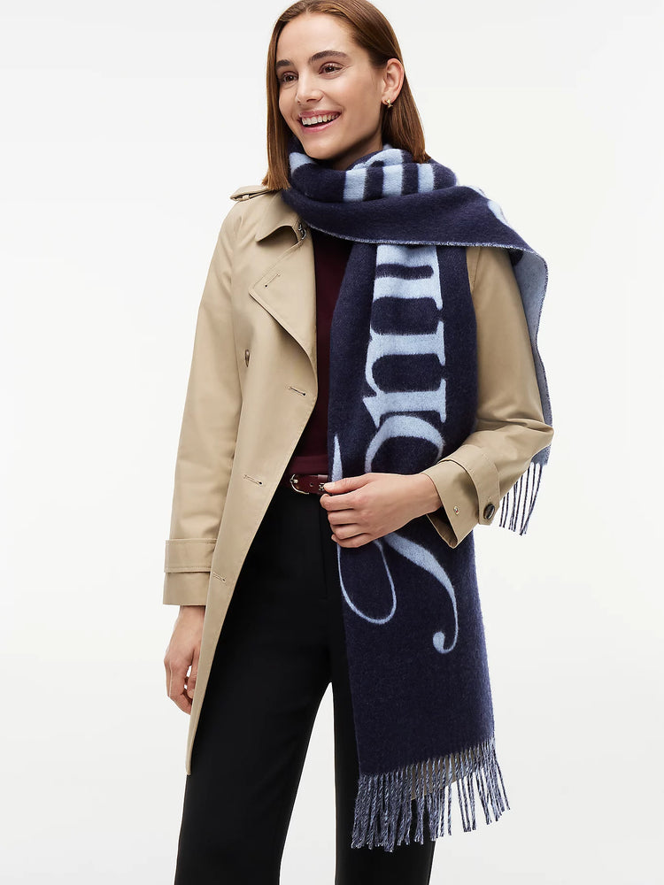 Pure Wool Woven Logo Scarf