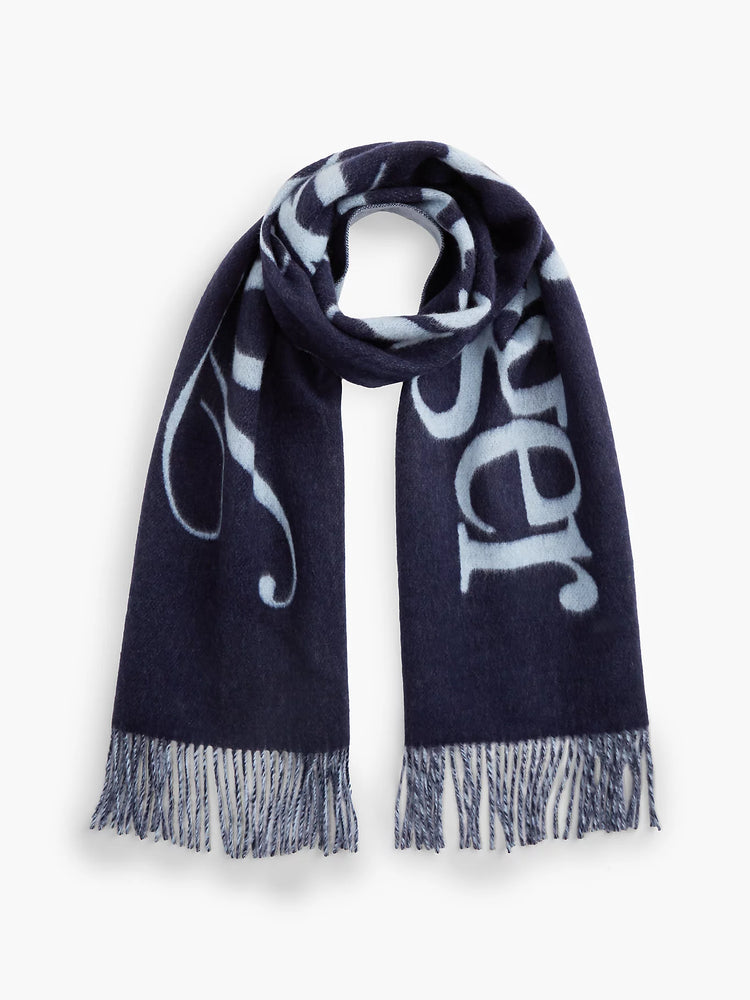 Pure Wool Woven Logo Scarf