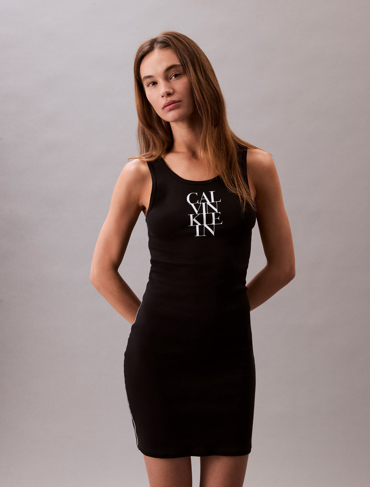 Cotton Rib Slim Dress