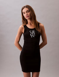 Cotton Rib Slim Dress