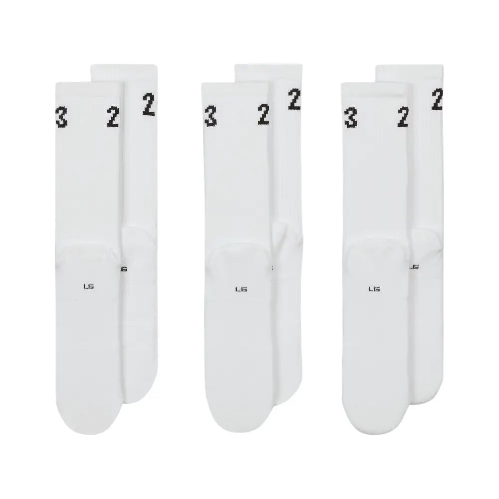 JORDAN Essential Crew Socks White (3 Pairs) DA5718-100