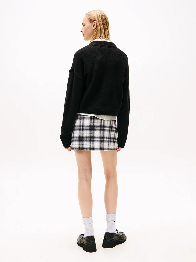 Varsity Logo V-Neck Jumper With Wool