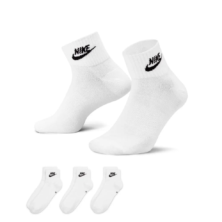 NIKE Sportswear Everyday Essential Ankle Socks 3 Pairs White DX5074-101