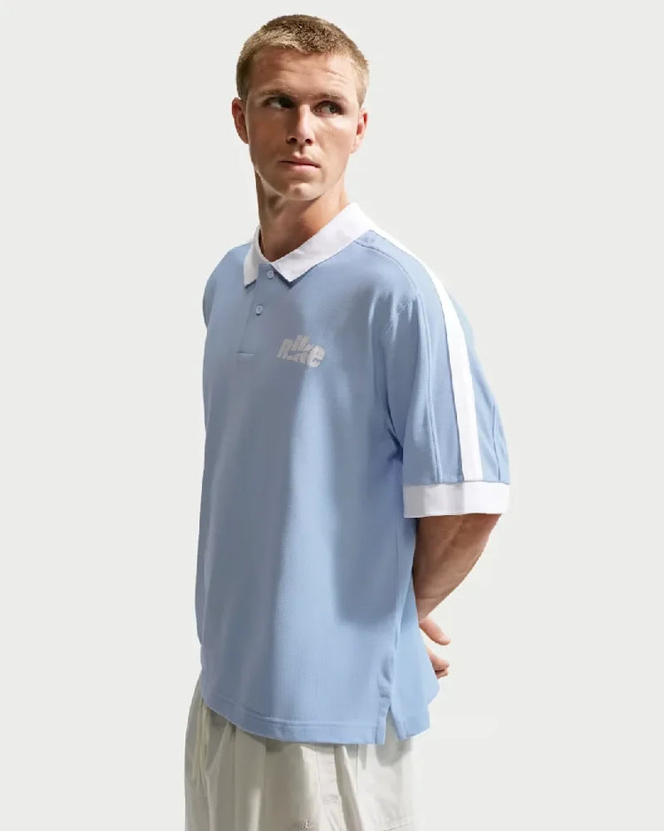 NIKE Sportswear Club Oversized Short-Sleeve Polo Blue IF0723-407