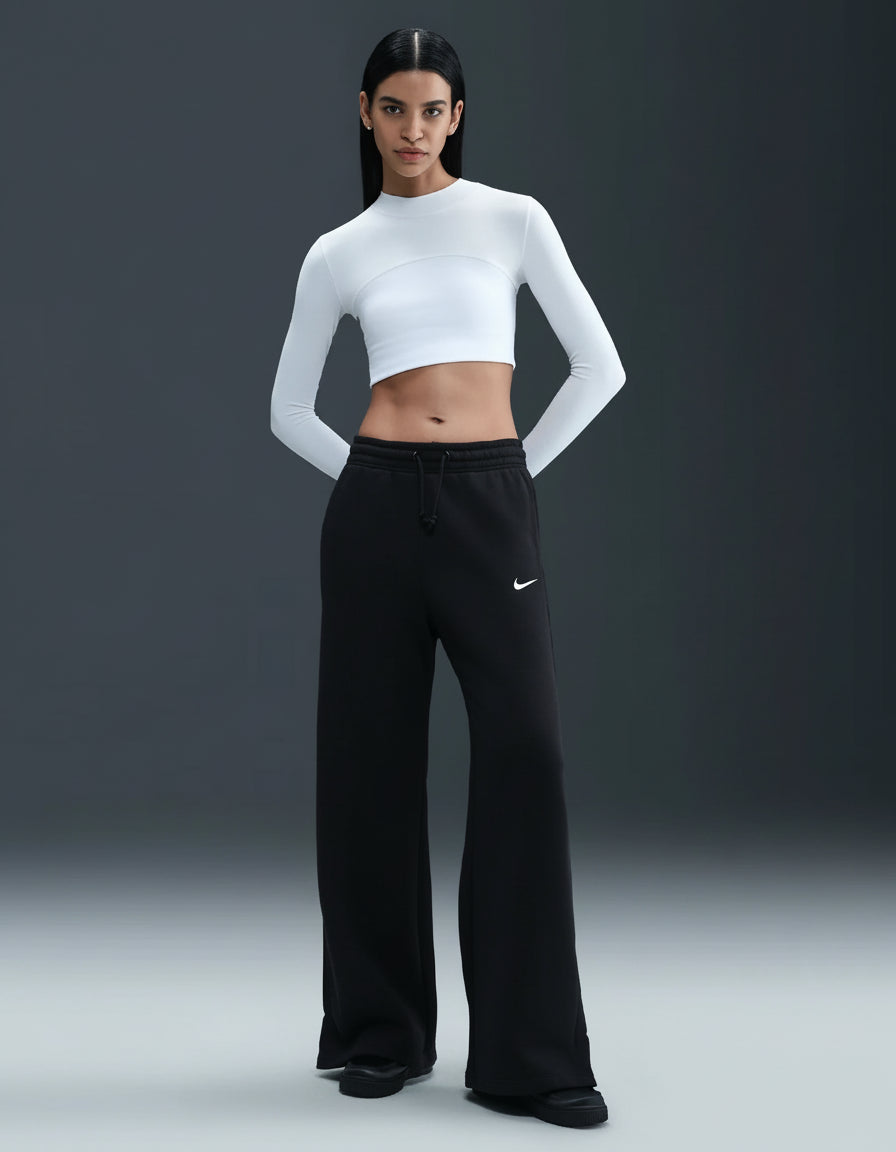 NIKE Sportswear Phoenix Fleece High-Waisted Wide-Leg Pants Black IH1011-010