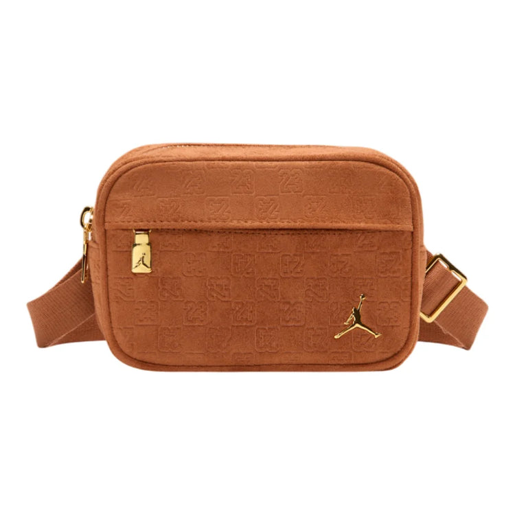 JORDAN Suede Monogram Camera Bag (1.5L) Brown MA9207-X6X
