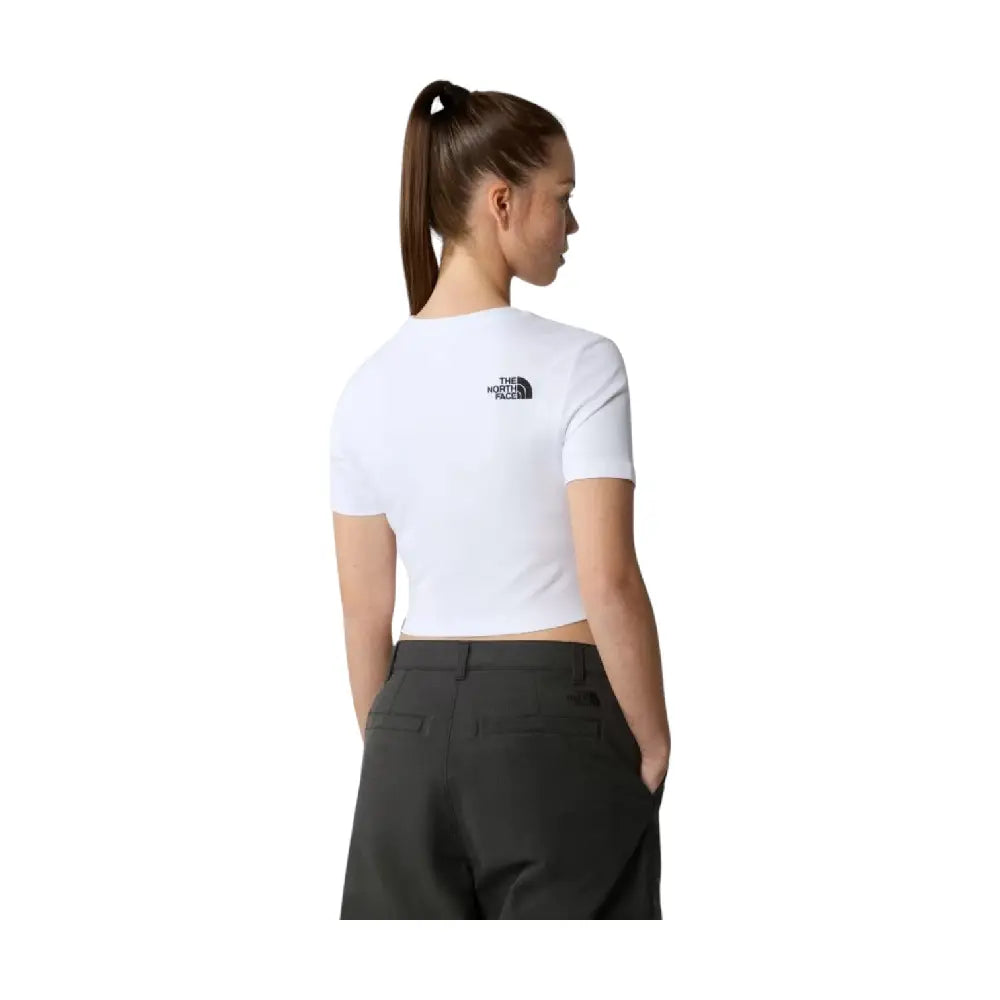 NORTH FACE S/S Essential Cropped Slim T-Shirt White NF0A55AOFN41