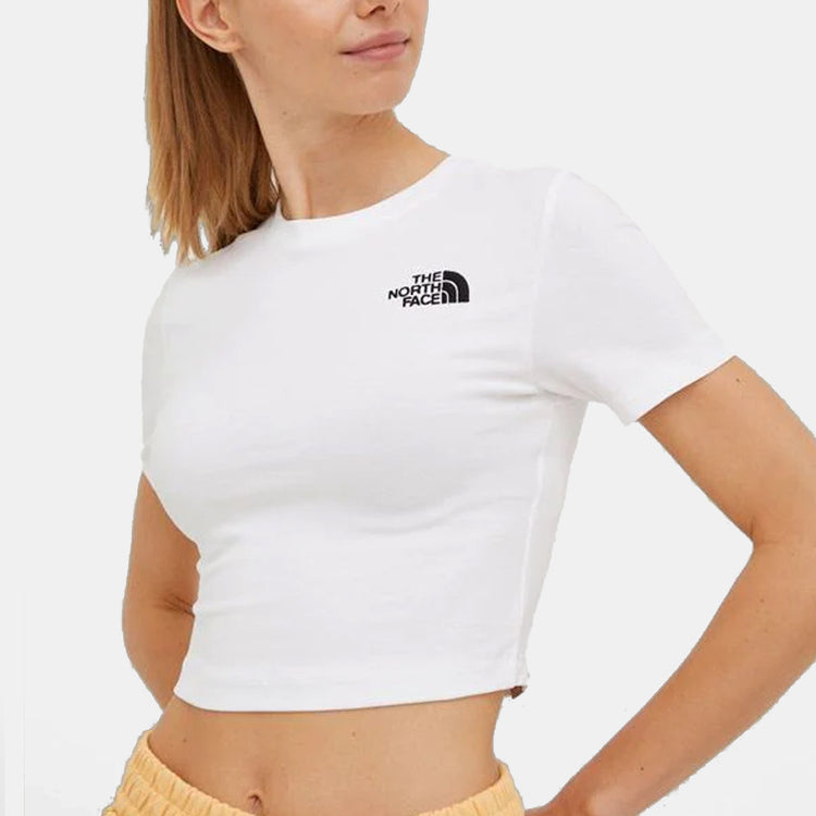 NORTH FACE S/S Essential Cropped Slim T-Shirt White NF0A55AOFN41