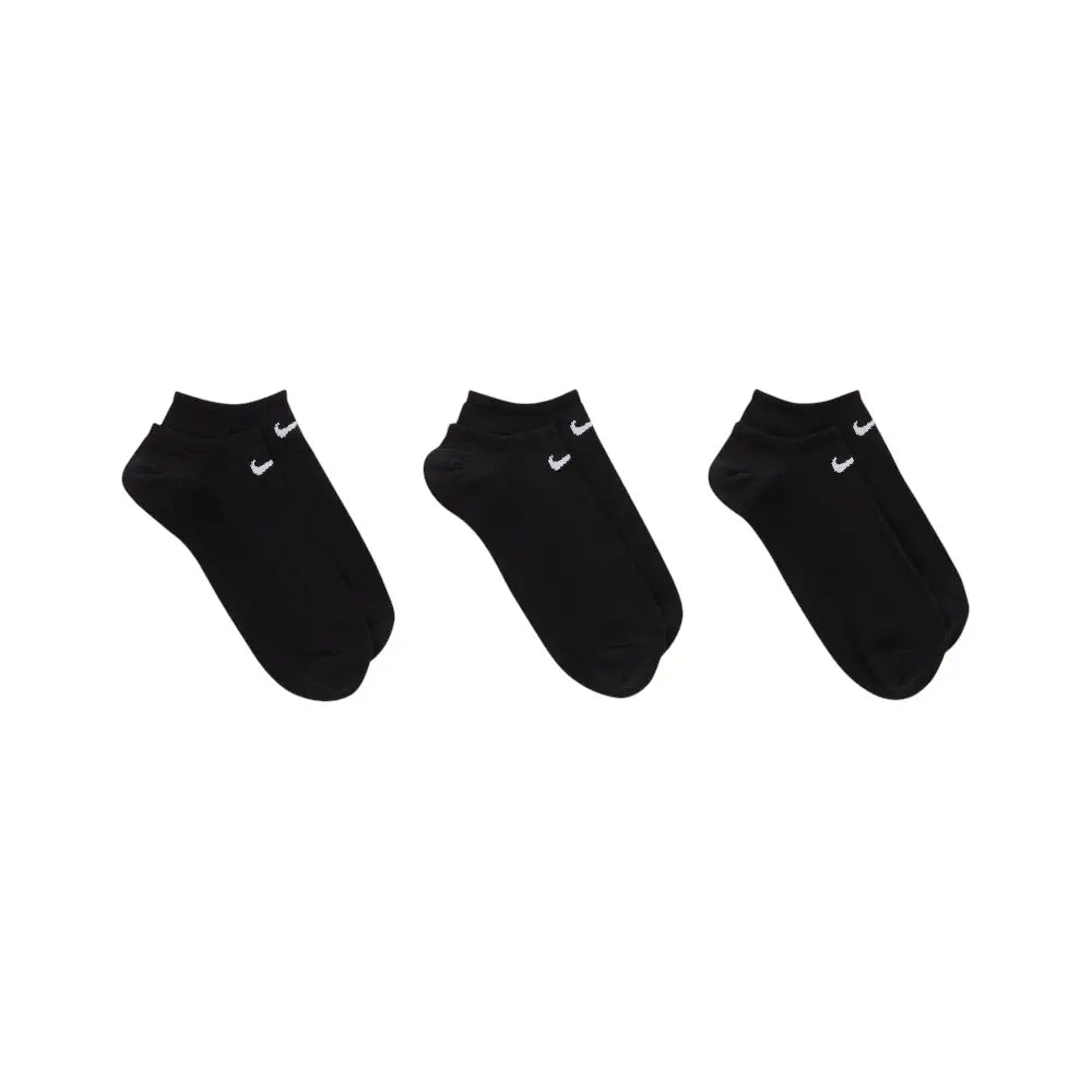 NIKE Lightweight No Show Socks 3 Pairs Black SX2554-001