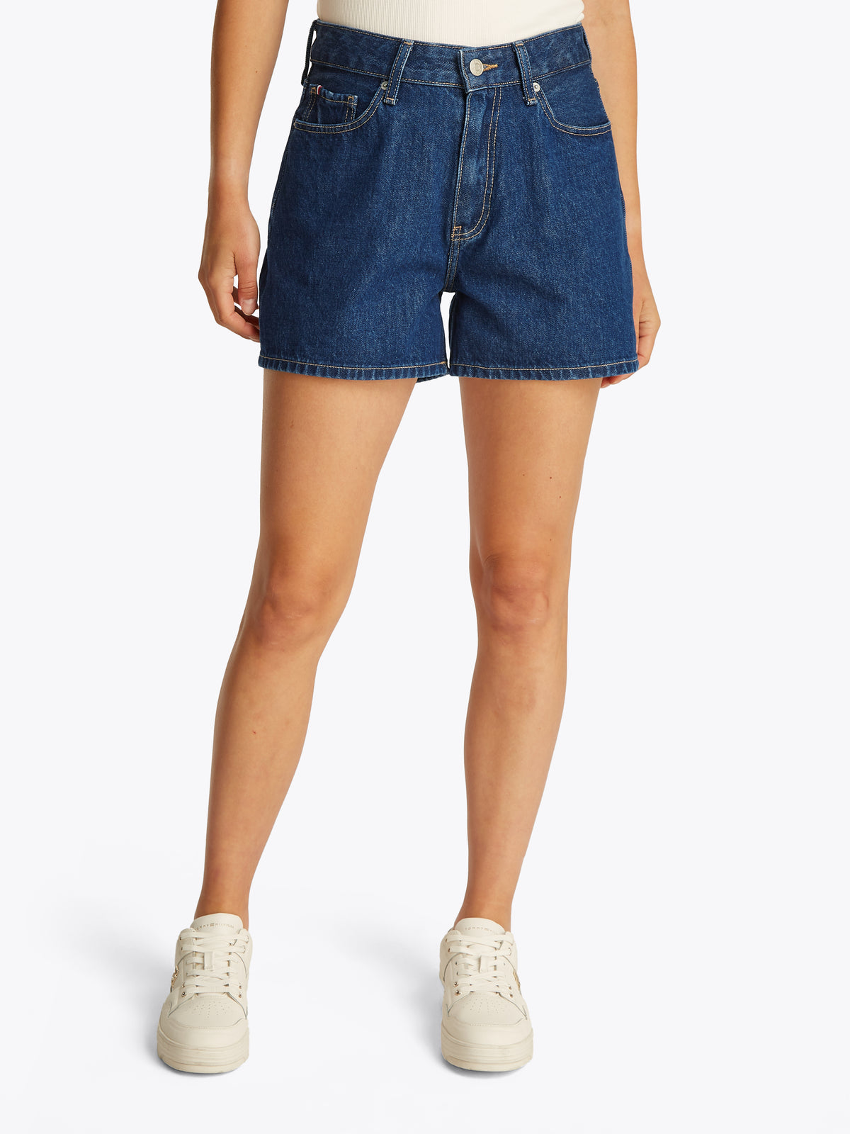 high Rise Denim Shorts