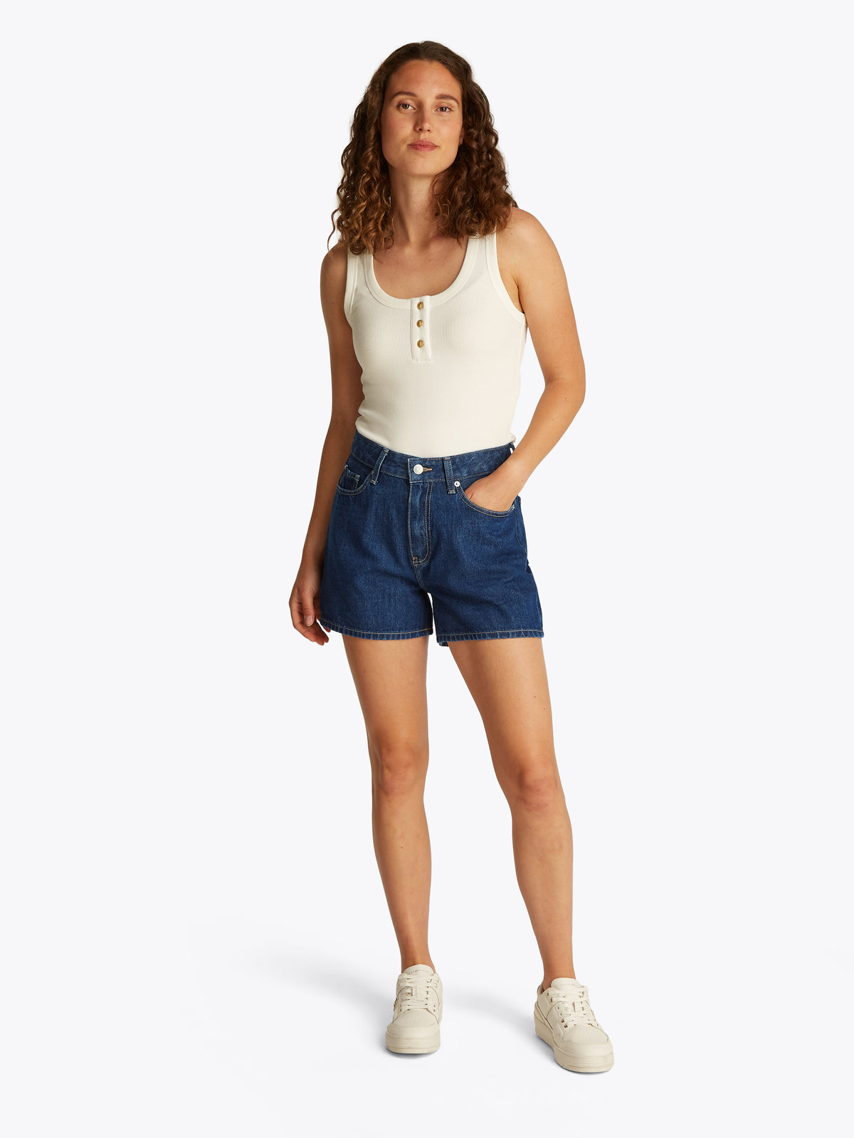 high Rise Denim Shorts