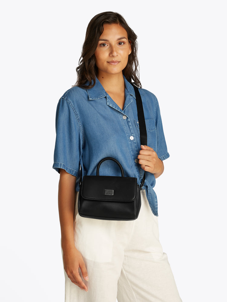 Top Handle Flap Crossbody Bag