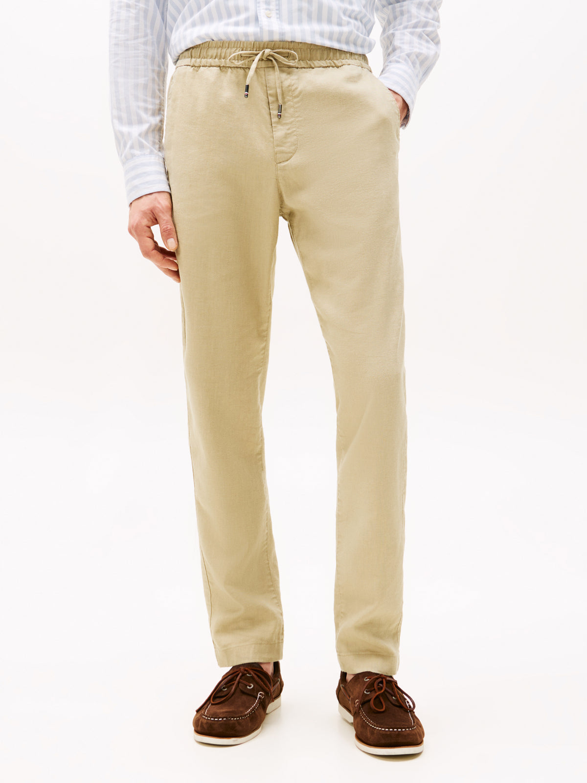 Harlem Relaxed Linen Blend Tapered Trousers
