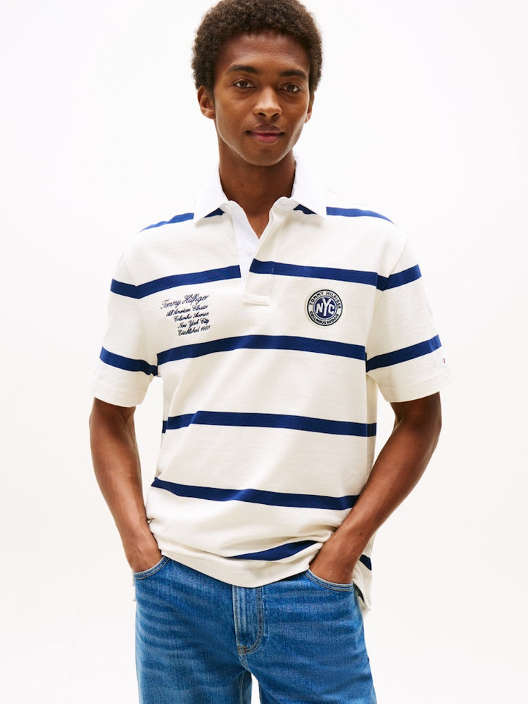 Relaxed Rugby Stripe Polo Shirt
