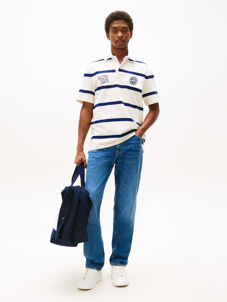 Relaxed Rugby Stripe Polo Shirt
