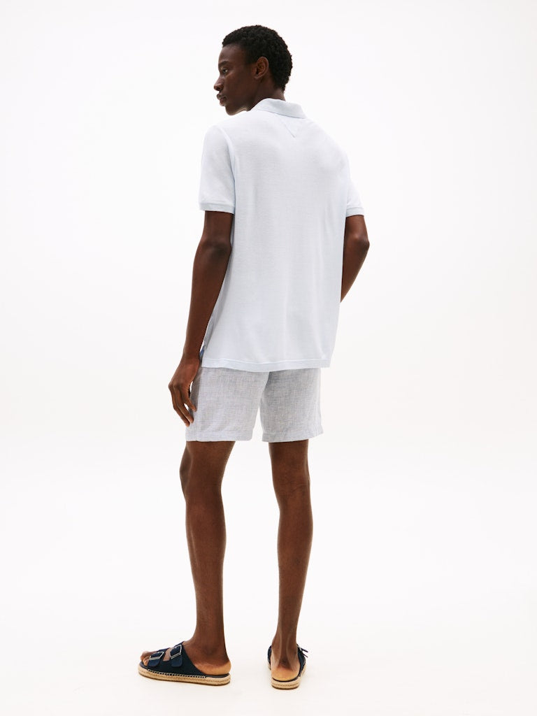 Regular Fit Polo Shirt With Linen