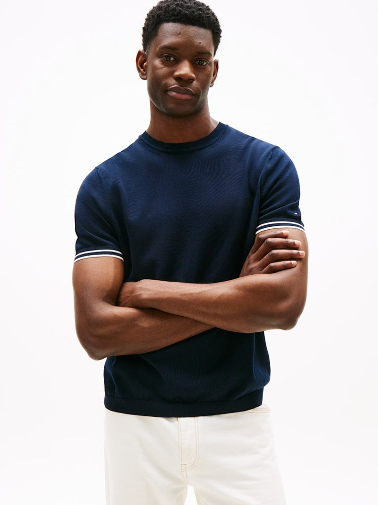 Smart Casual Tipped Cuff T-Shirt