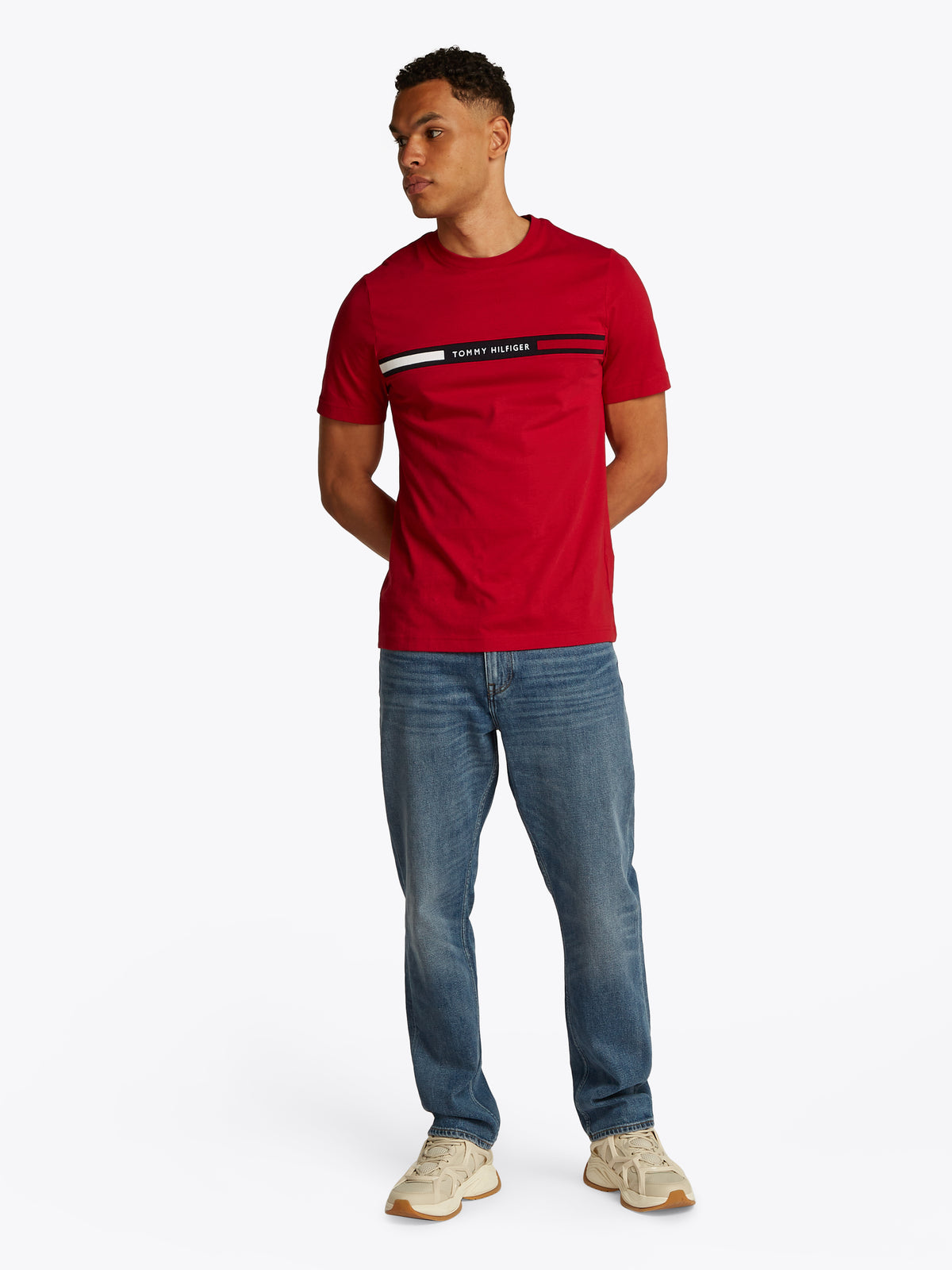 Crew Neck Logo Panel T-Shirt