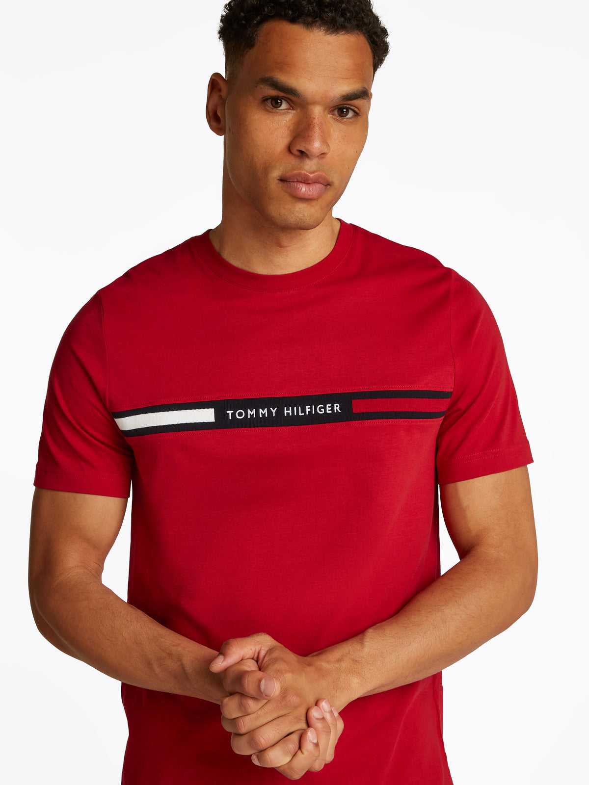 Crew Neck Logo Panel T-Shirt