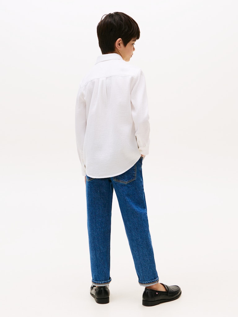 Textured Solid Shirt Long Sleeve