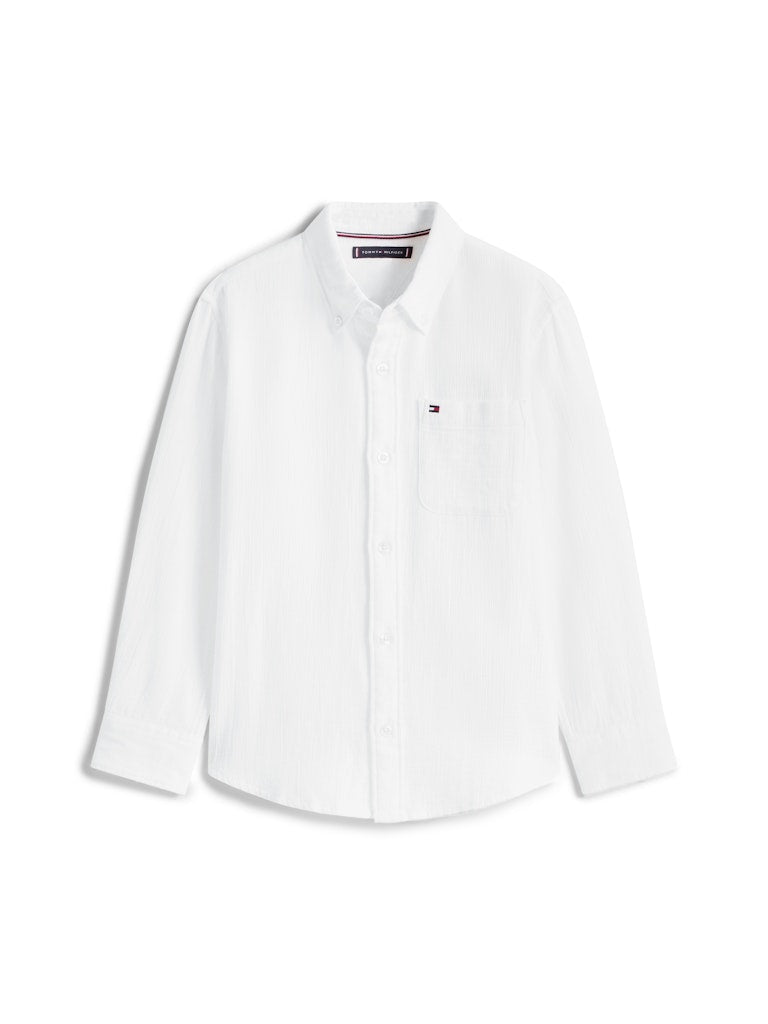 Textured Solid Shirt Long Sleeve