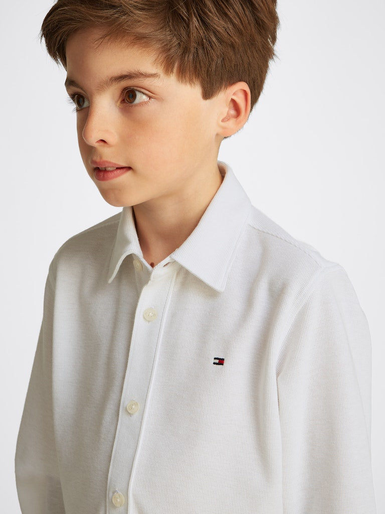 Micro Waffle Knit Regular Fit Shirt