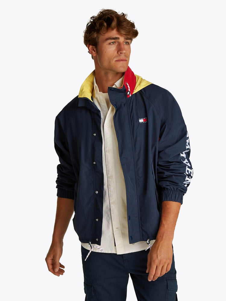 Logo Colour Block Relaxed Jacket