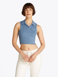 Rib Sleveless T-Shirt