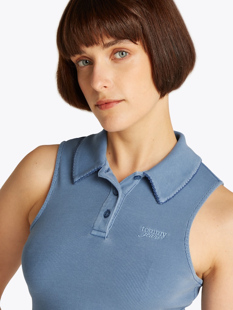 Rib Sleveless T-Shirt