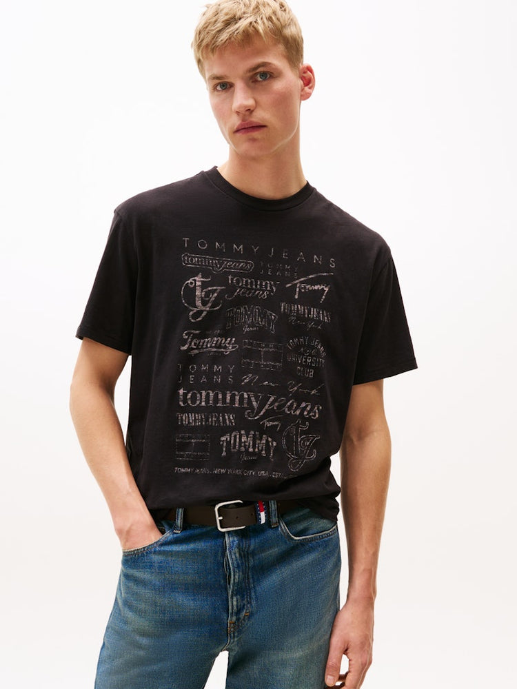 Multi-Logo Back Graphic Relaxed T-Shirt