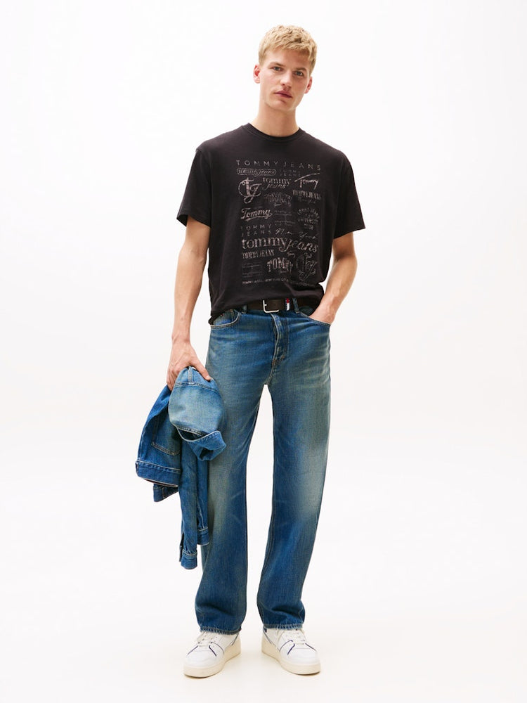 Multi-Logo Back Graphic Relaxed T-Shirt