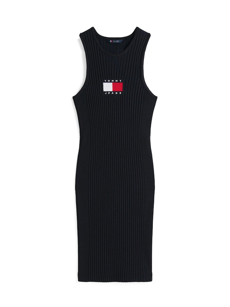 Ribbed Sleveless Mini Jumper Dress
