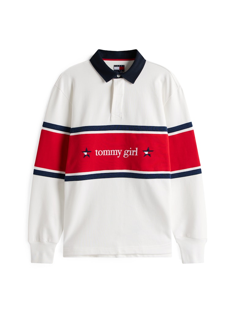 Back Logo Relaxed Stripe Rugby Shirt