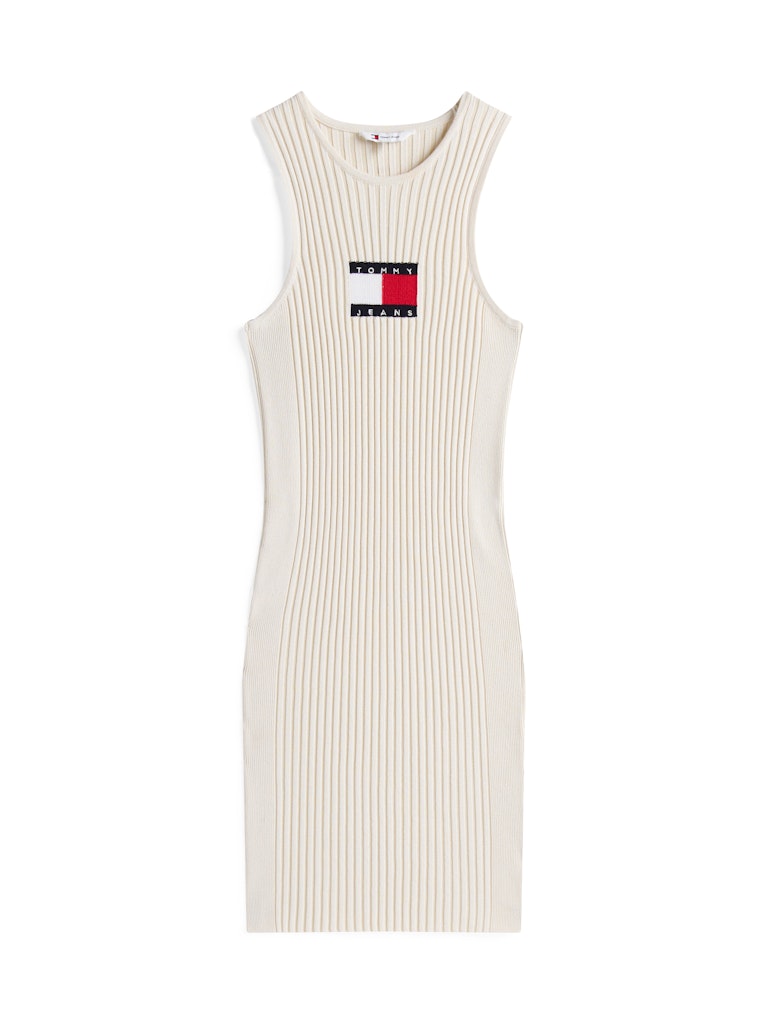 Ribbed Sleveless Mini Jumper Dress