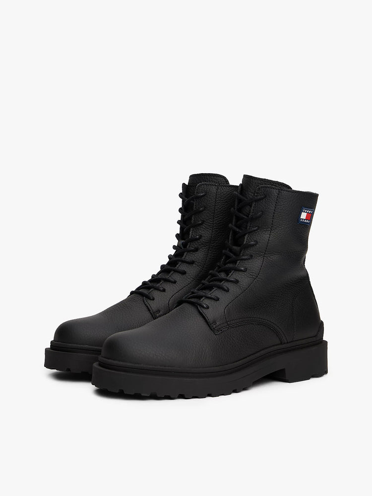 Black Ankle Lace Up Boots