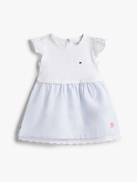Short-Sleeved Dress With Stripes