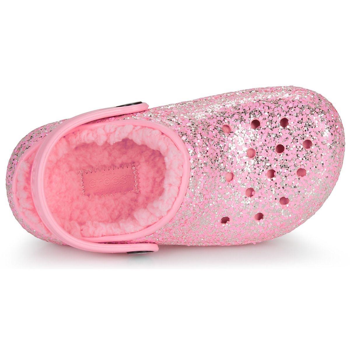 Crocs Classic Lined Glitter Toddler Clogs